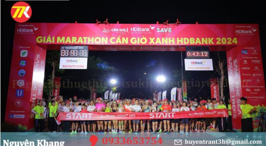 CUNG CẤP THIẾT BỊ GIẢI MARATHON CẦN GIỜ XANH 2024 HDBANK